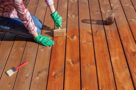 Deck staining