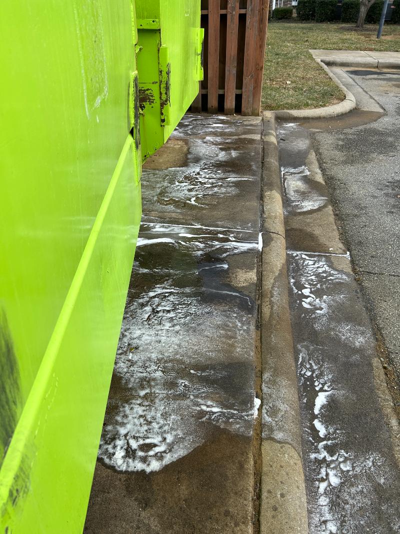 Dumpster Pad Pressure washing